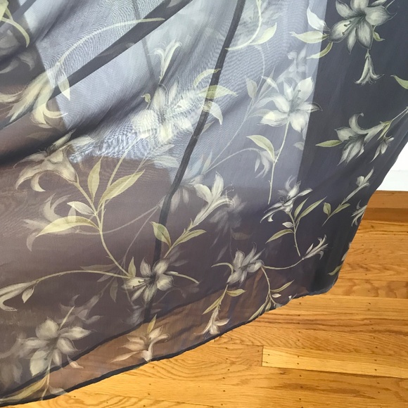 CHARTER CLUB Floral Maxi Dress Purple Sheer Short Sleeve Women’s Plus Size 20 2X - Picture 6 of 16